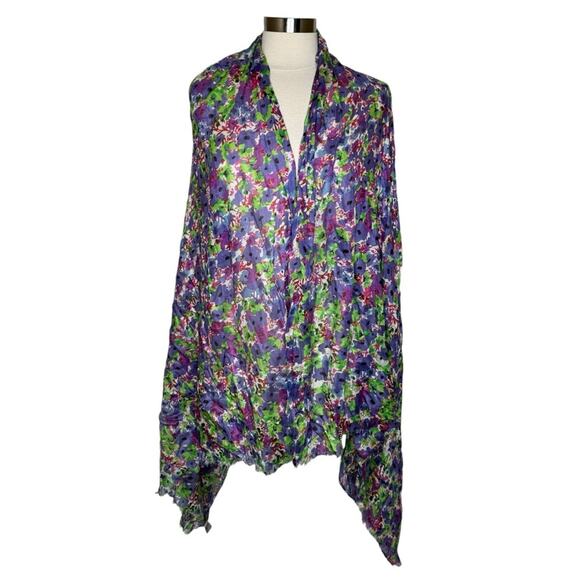 Bindya‎ New York Floral Scarf Boho Shawl Wrap Women’s One Size New NWT - Picture 2 of 10